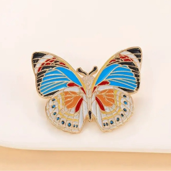 3/$15 Big Butterfly Enamel Pin Brooch - Picture 1 of 5